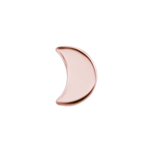 Rose Gold Titanium Attachment for (Type S) Internal Thread Labret - Moon