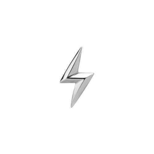 Surgical Steel Attachment for (Type S) Internal Thread Labret - Lightning Bolt - 5mm