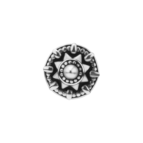 Surgical Steel Attachment for (Type S) Internal Thread Labret - Round Pointed Star - 7mm