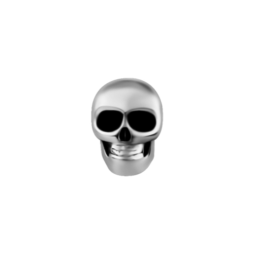 Surgical Steel Attachment for (Type-S) Internal Thread Labret - Skull - 6.5mm