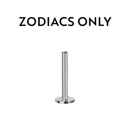 Titanium - 18 Gauge - 10mm (Type Z) Internal Thread Flat Back Labret Post