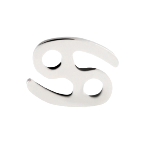 Titanium Internal Thread Flat Back Labret - Cancer