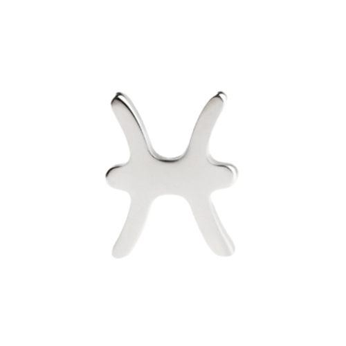 Titanium Internal Thread Flat Back Labret - Pisces