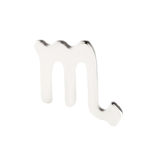 Titanium Internal Thread Flat Back Labret - Scorpio