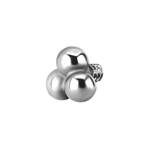 Titanium Attachment for (Type S) Internal Thread Labret - 3 Ball Trinity - 3mm