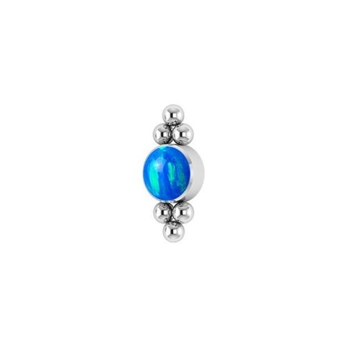 Titanium Attachment for (Type S) Internal Thread Labret - Lab Created Opal