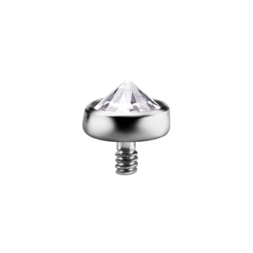 Titanium Attachment for (Type S) Internal Thread Labret - Pointed Premium Zirconia