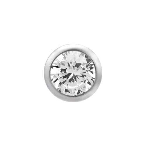 Titanium Attachment for (Type S) Internal Thread Labret - Premium Zirconia Cubic Disc - Various Sizes