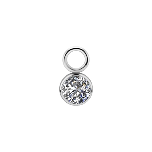 Titanium Round Cluster Charm - Premium Zirconia - 5mm