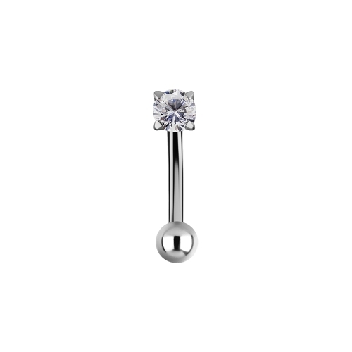 Titanium Internal Thread Rook Bar - Premium Zirconia Round