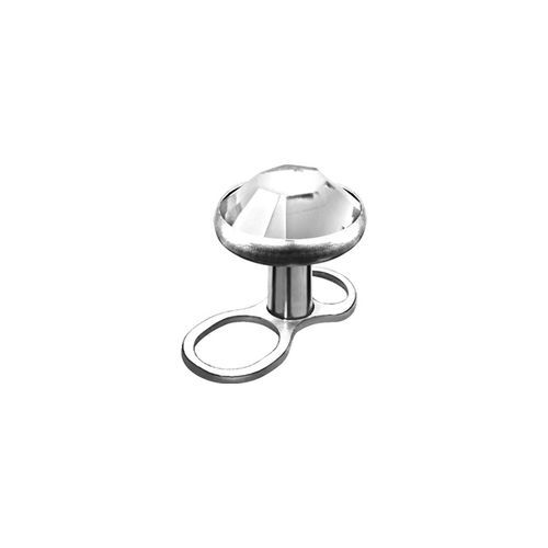 Titanium Mini Dermal Anchor - Crystal - 1.5mm Length - 3mm