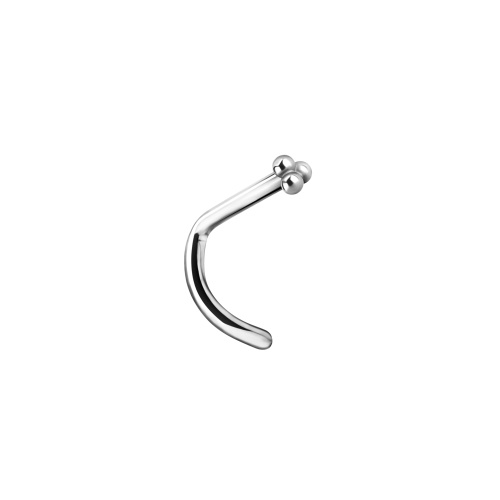 Titanium Pigtail Nose Stud - 3 Ball Trinity