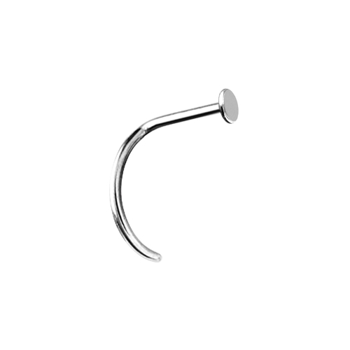 Titanium Pigtail Flat Disc Nose Stud