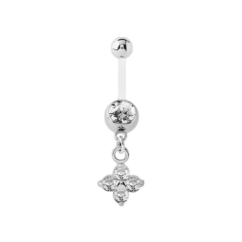 Bioflex Belly Ring - Flower Shaped Charm