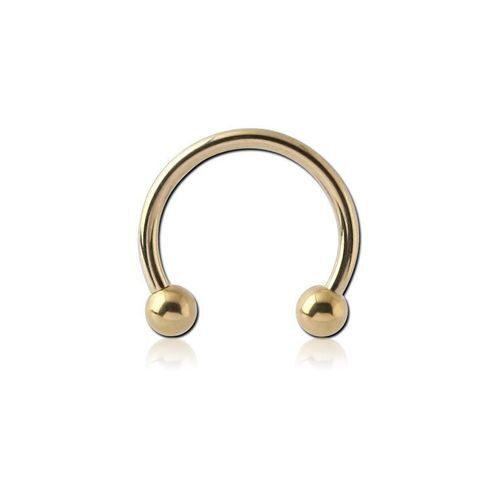 Zircon Gold Titanium Septum Ring